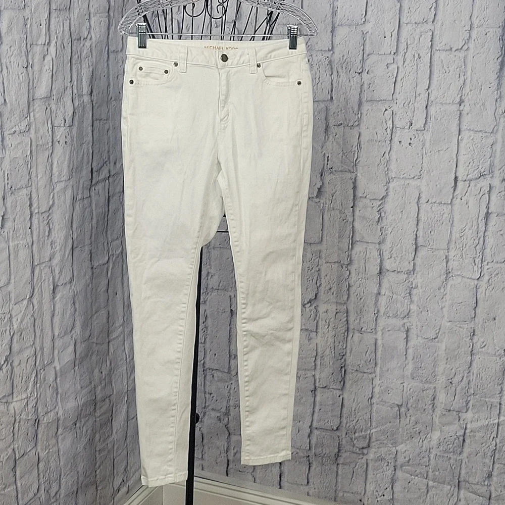 MICHAEL KORS White Selma Skinny Women's Jeans 6 Petite